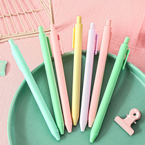 Candy color press gel pen cute writing black pen gel pen student office stationery signature pen examination pen