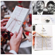 Literary brigade wedding photography props to ring Korean location wedding proposal confession English paper photo props