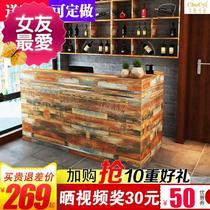 Corner bar cashier counter Hotel Hotel t Restaurant l type small bar table barbecue shop wine cabinet