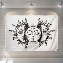 Customizable Nordic ins wind hanging cloth sun god headboard Living room Bedroom Dormitory Wall Wall background wall Decorative Hanging Curtain