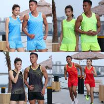 Lovers Tracksuit Suit Men And Women Summer Professional Marathon Running Training Vest Student Body Test Sportswear