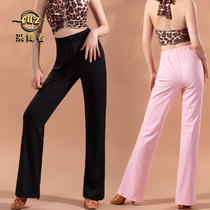 Dancer Latin Dance Pants Female New High Waist Straight Trousers Professional National Standard Modern Dance Trousers