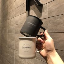  Limited Starbucks 2019 new cup 355ml Simple black and white mug Ceramic coffee cup Drinking cup