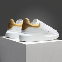 Mckunpa Small White Shoes 2021 New Women Shoes Summer Genuine Leather Comfort Thick Bottom Inner Heightening Board Shoes Sports Casual Shoes