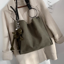 Sandro Ifashion bag women's 2021 new slung canvas bag large capacity shoulder tote tide