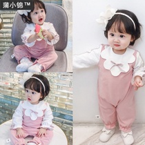 Baby clothes Baby one-piece spring newborn clothes One-piece long sleeve full moon suit Princess Haya climbing suit