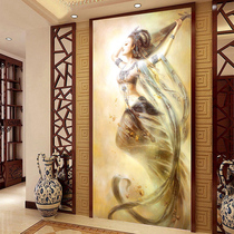 Printed cross-stitch new living room Dunhuang flying Rebound Pipa Beauty fairy character Guanyin oil painting series