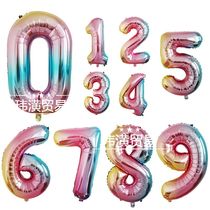 32 digital 0-9 birthday Party decoration numeral balloon