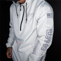 Muscle faith hooded sweater waterproof net red loose running brother training suit jacket mens tide basketball hoodie autumn