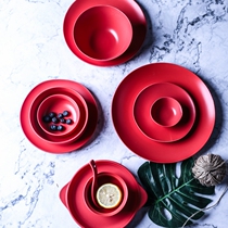 Ceramic bowls wedding Big Red dishes happy events into the house moving special home wedding bowls red tableware plates