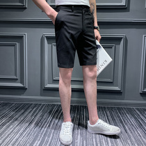 Foreign style single summer mens casual shorts Korean slim five-point pants trend suit pants wild pants men