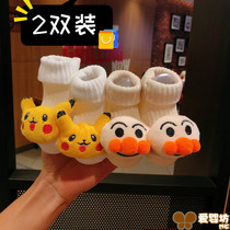 Childrens cotton socks Spring and Autumn Winter newborn dispensing toddler floor socks 0-1-3 years old baby doll socks