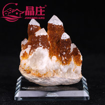 Natural white crystal pineapple cluster crystal specimen original stone ornaments mineral crystal rock teaching
