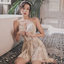 Swimsuit female 2021 new fairy fan conjoined belly slim sex skirt style hot spring Korea ins long sleeve swimsuit