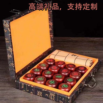 Chinese chess solid wood high-end large solid wood folding checkerboard chess cloth portable Indian leaflet red sandalwood set