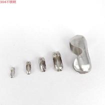 304 new other sterling silver accessories leather rope tail buckle stainless steel stainless steel waist buckle bead chain melon seed Buckle Head