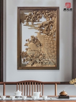 Zhou Xianrong customized pure handmade peacock chart Dongyang wood carving decoration painting partition screen New Chinese hollowed-out Xuanguan
