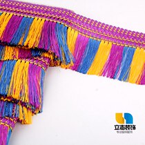 National Wind Color Hanging Ears Curtain Craft Lace Truck Decoration Lace Pendant Wide Side Pendant Ball Chousel Long Flow Suo Su