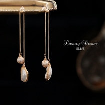 Strange earrings thin Joker temperament autumn and winter New earrings earrings