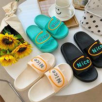 ins casual beach minimalist soft bottom room inside and outside slippers female summer new Korean version stomach-bottom lovers slippers