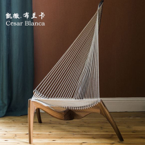 Caesar Blanca Nordic Solid Wood Sailing Chair Designer Style Harp Chair Art Creative Folk Shuangguan Lay Chair