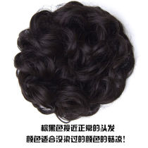 Wig female ball head grab clip hair bag flower bud half ball simulation hair fluffy natural hair curler wig bag