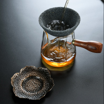 Xiangsheng Kung Fu tea set mineral Stone non-porous tea filter tea leak tea filter thick glass Road Cup Tea home