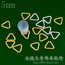 5mm triangle ring triangle ring water drop buckle clip pure copper plated real gold silver diy handmade hairpin accessories C4D3