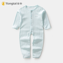Tongtai baby cotton jumpsuit male and female baby spring and summer pure cotton boneless pajamas romper childrens air-conditioning climbing clothes