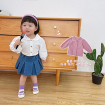 SASAs ball girl childrens clothing girls  shirt 2021 spring and autumn baby shirt Western style childrens top long sleeve