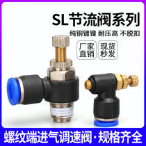 SL connector Pneumatic quick connector Throttle valve Speed control valve SL4 6 8 10 12-M5010203 Control Valve