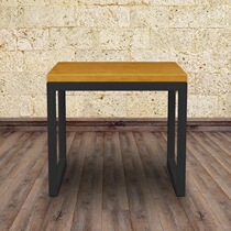 Wrought iron solid wood small stool casual restaurant square stool home shoe stool pottery bar training institution childrens bench