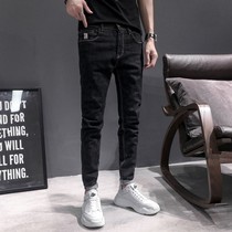 Jeans mens autumn 2019 new Korean slim casual stretch Korean trend straight trousers small feet pants