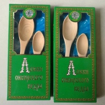 Spot Russian Cedar Wood Spoon Set Solid Color Paint-free Organic Baby Anastasia with Pine Seed Oil