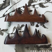 Redwood Wuzhishan pen holder brush shelf solid wood pen hanging straw hat Cui Wenfang Sibao new pen ink paper inkstone