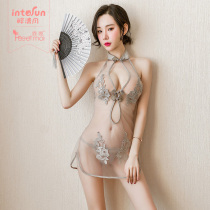 Erotic Lingerie Sexy Perspective Qipao Uniform Seduction Riot Transparent Anecdotic Pyjamas Passion Suit Clothes Women Qh