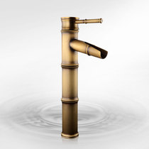 Eurostyle Art Bamboo Festival tap P2 full copper retro Chinese style surface basin tap bathroom washbasin hot and cold tap