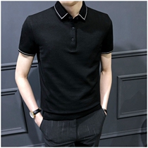 Paul polo shirt men summer thin Korean fashion business casual men wild solid color lapel collar short sleeve t-shirt