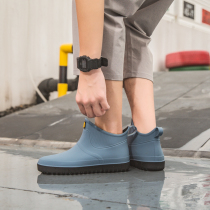 Xi Jiarui mens rain shoes waterproof shoes non-slip wear-resistant short tube rain boots mens fashion low-top overshoes kitchen rubber shoes men