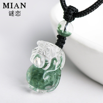 High Pint Natural Green Ghost leopard Pendant Female Polyppots Treasure Crystal Leopard Pendant Males Birthday Gift