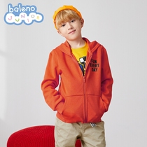 Benni Road childrens clothing casual girl jacket autumn and winter foreign style knitted womens childrens coat simple hooded tide tide