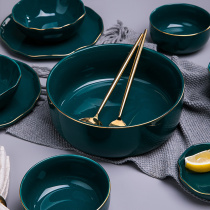 Bowl Single Home Net Red Nordic Wind Ceramic Bubble Noodles Bowl Good Looking Rice Bowl Creative Salad Bowl Large Soup Bowl Noodle Bowl