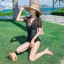 DK2022 New Swimsuit Woman Superior Sense Conjoined Bubble Hot Springs Veil slim Sexy South Korean Ingust swimsuit