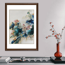 Artisan Pure Handmade Su Embroidery < Ho Flowers > Home Residence Decoration Hanging Painting Embroidery Genuine Silk