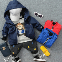 Autumn Winter New Children Three-color Jacket Boy Girl Foreign Gas Plus Thin Suede Submachine Clothes Mid-Boy Blouse Tide
