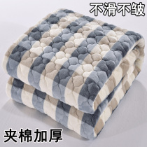 Sheets and blankets thickened double blanket double blanket double net red velvet thin flannel coral velvet single piece Falai winter