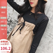 Pregnant women with pants tide mother maternity suit wide leg pants 2021 spring and summer new two-piece Korean loose pants