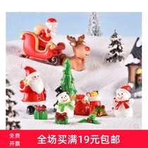 New Christmas Old Man Snowman Micro Landscape Snowscape Swing Piece Christmas Socks Small Gift Bell Resin Pendulum
