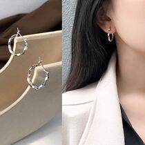 Short hair earrings temperament senior exaggerated female face small earrings simple generous Joker Net red earrings explosive face thin face