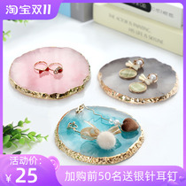 Hygiene jewelry board painting Phnom Penh finished product display board imitating agate resin board Jewelry display photo props